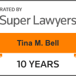 Tina Bell 10 years of being a super lawyer