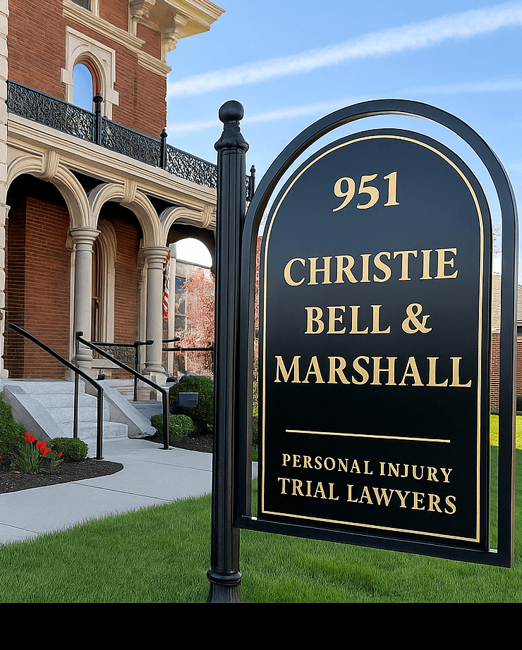 christie bell and marshall office sign